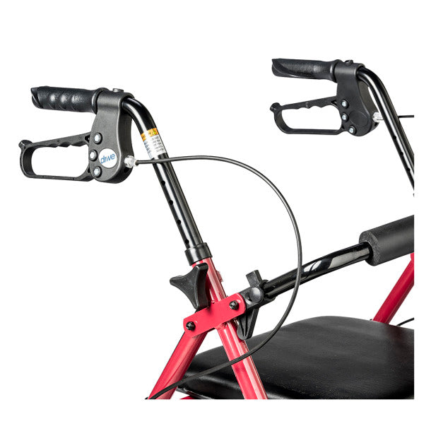 Aluminum Rollator With Back Support And Padded Seat (R728BL) By Drive