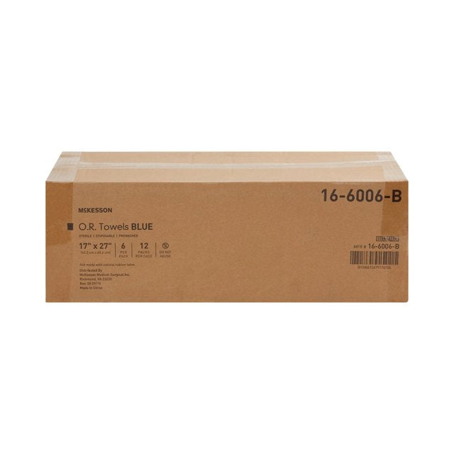 McKesson Sterile Disposable Operating Room Towels – Blue 17" x 27"