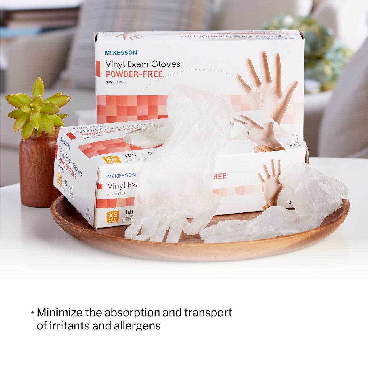 McKesson Stretch Vinyl Exam Gloves Non-Sterile Powder-Free