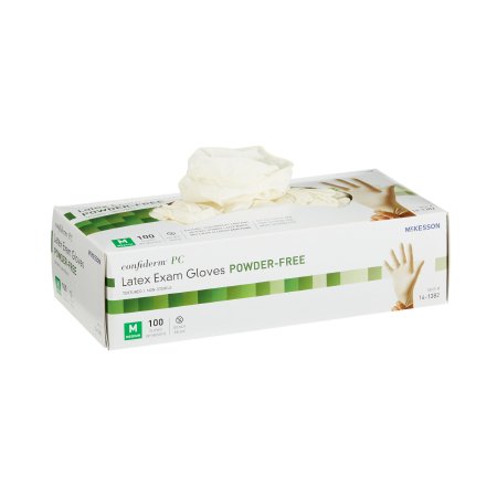 McKesson Confiderm Disposable Latex Exam Glove Standard Cuff Length