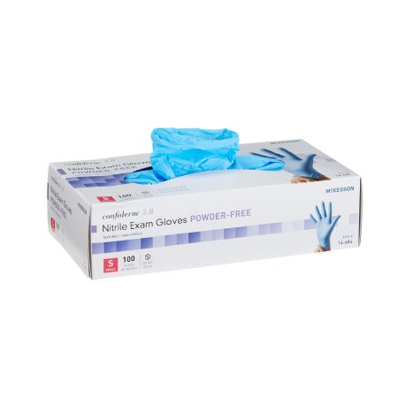 McKesson Confiderm 3.8 Disposable Nitrile Exam Glove Standard Cuff Length