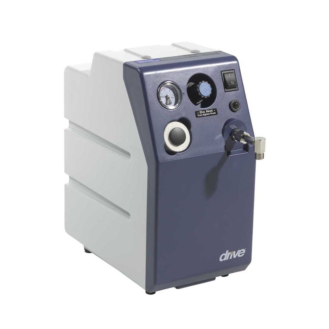 Drive Medical portable oxygen compressor with pressure gauge hose connector and power switch Heavy Duty 50 PSI Compressor