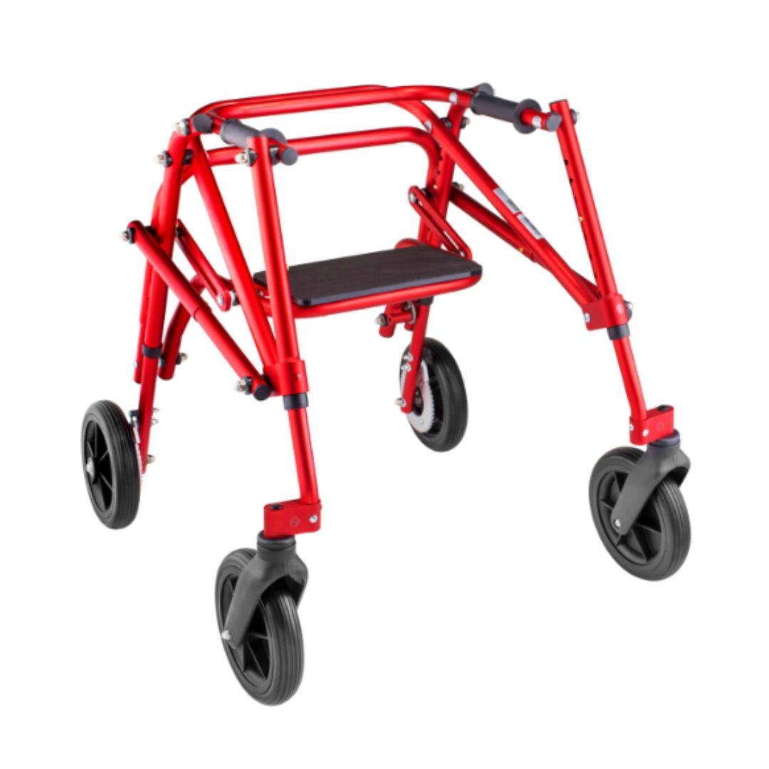 Klip 4-Wheel Posterior Gait Trainer with Flip Up Seat & 8-outdoor wheel (KP518-28-38-48) By Circle Specialty