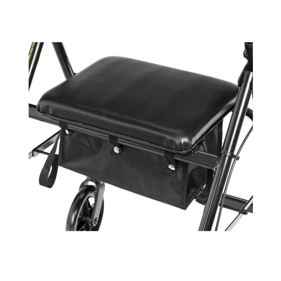 Aluminum Foldable Rollator Walker Removable Back Support Padded Seat (R726BK) By Drive