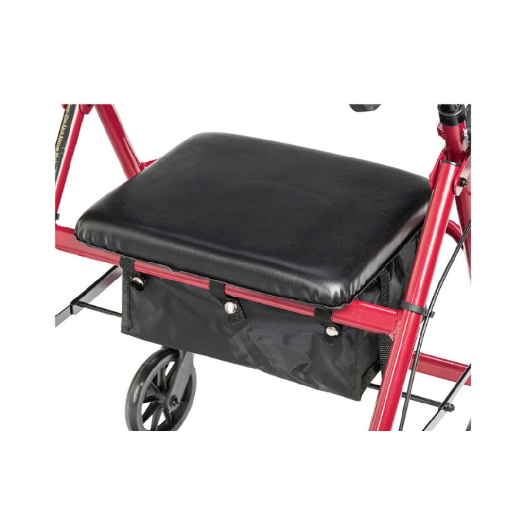 Aluminum Foldable Rollator Walker Removable Back Support Padded Seat (R726BK) By Drive