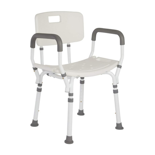 Premium Shower Chair with Back (B4350WH) By Rhythm