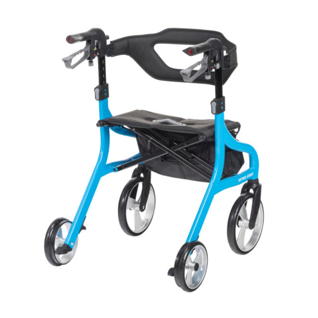 Nitro Sprint Foldable Rollator Walker With Seat (RTL-102662BL) By Drive