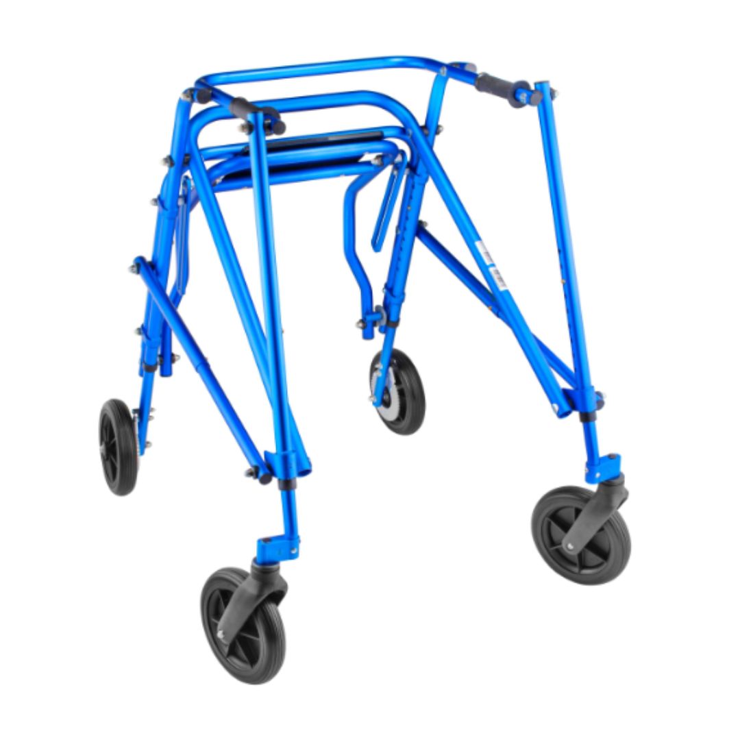 Klip 4-Wheel Posterior Gait Trainer with Flip Up Seat & 8-outdoor wheel (KP518-28-38-48) By Circle Specialty