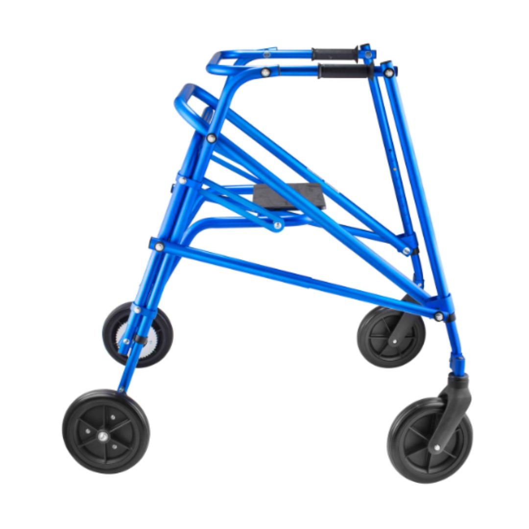 Klip 4-Wheel Posterior Gait Trainer with Flip Up Seat & 8-outdoor wheel (KP518-28-38-48) By Circle Specialty