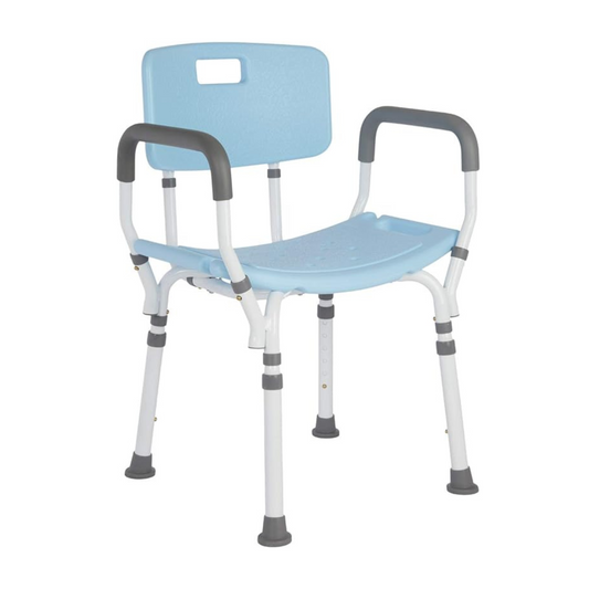Premium Shower Chair with Back and Padded Arms (B2250) By Liflestyle