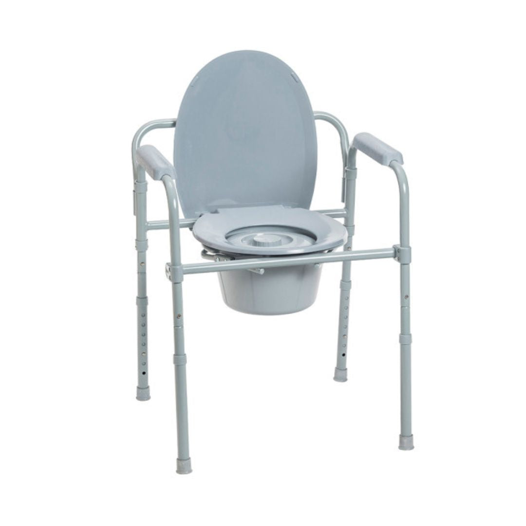 Drive Medical Folding Steel Commode 11148N-4