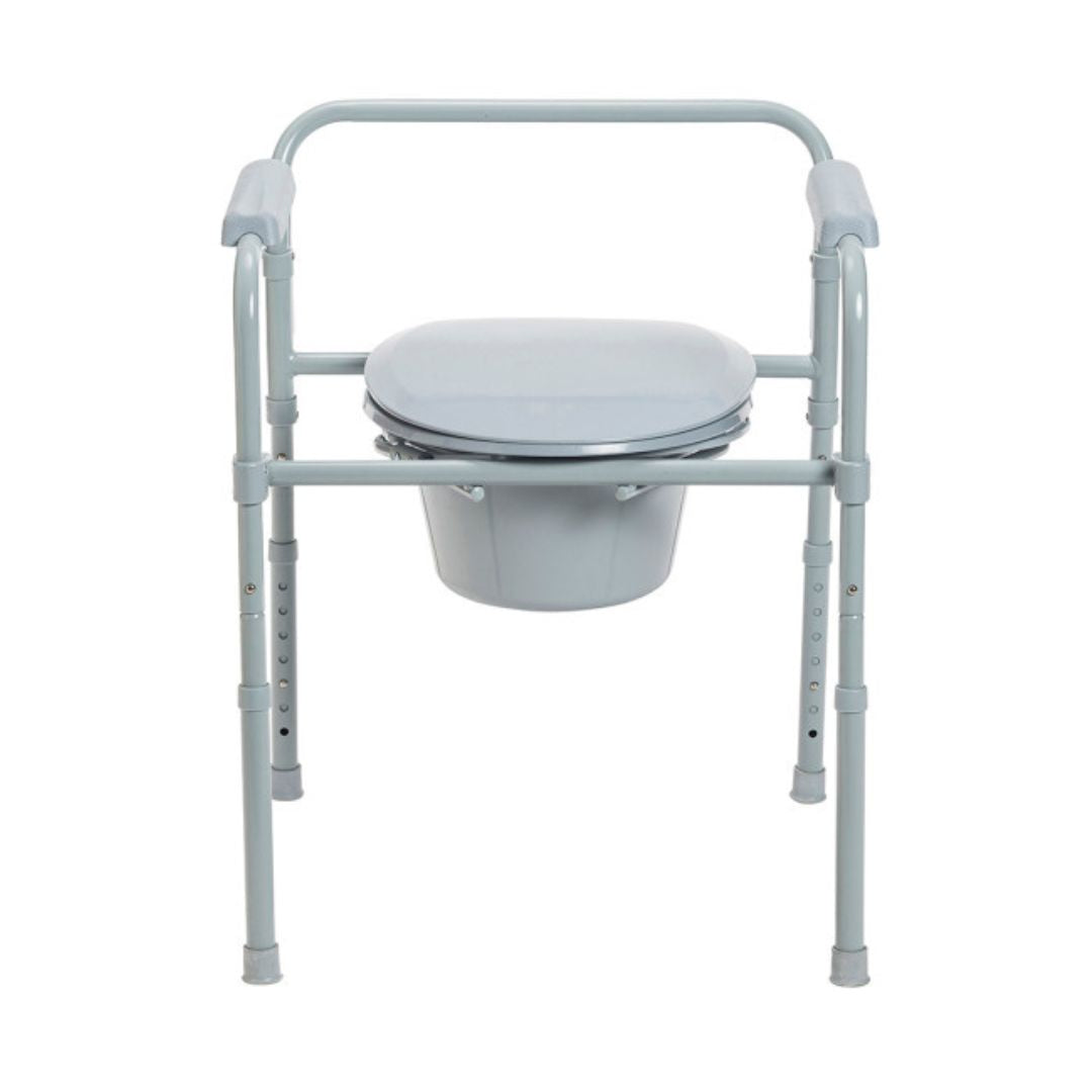 Drive Medical Folding Steel Commode 11148N-4