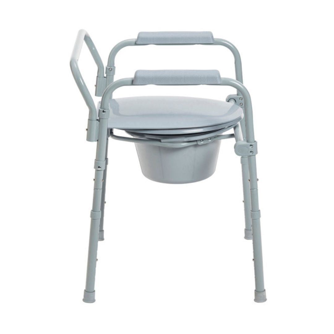 Drive Medical Folding Steel Commode 11148N-4