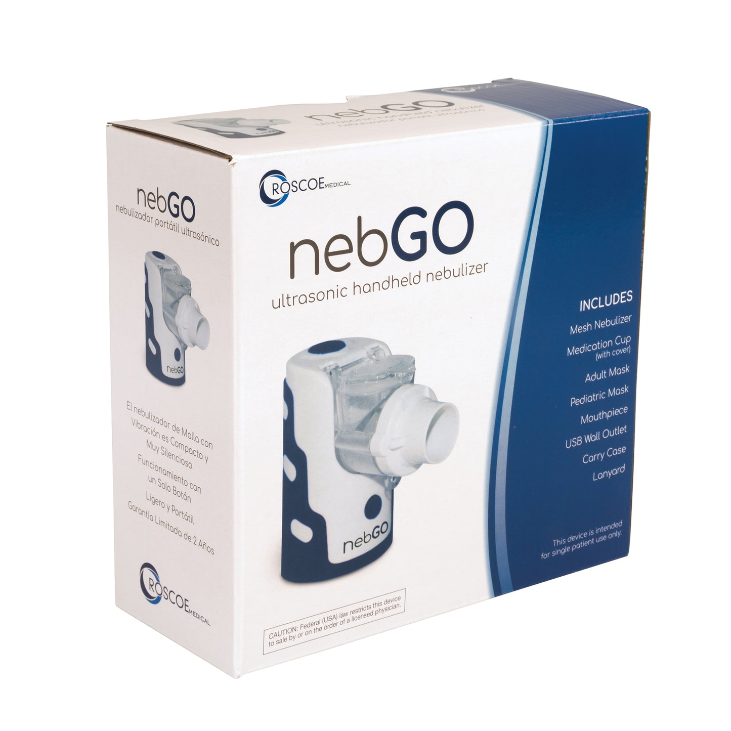 Roscoe nebGO Ultrasonic Handheld Nebulizer By Compass