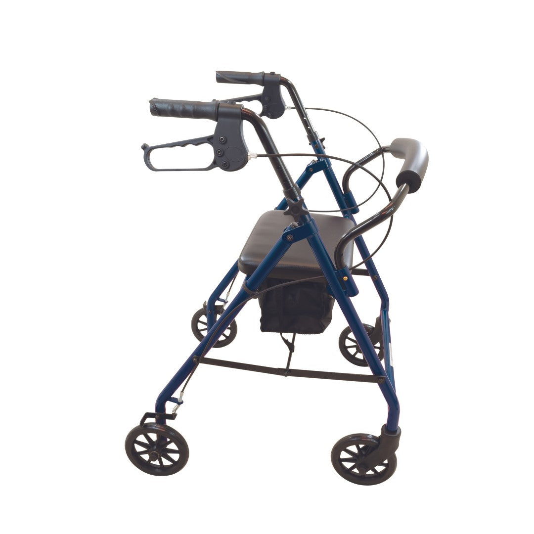 ProBasics Steel Rollator 6″ Wheels Burgundy & Blue By Compass