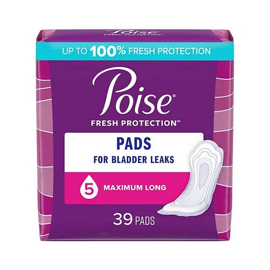 Poise Incontinence Pads For Bladder Leaks 5 Drop Absorbency Long Length By Poise