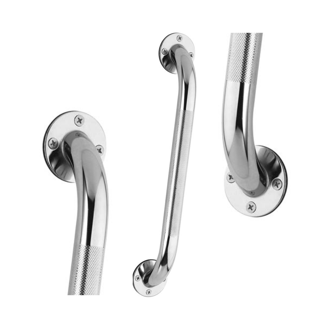 Carex 18-Inch Textured Wall Grab Bar Steel Safety Rail FGB21100 0000 By Compass Health
