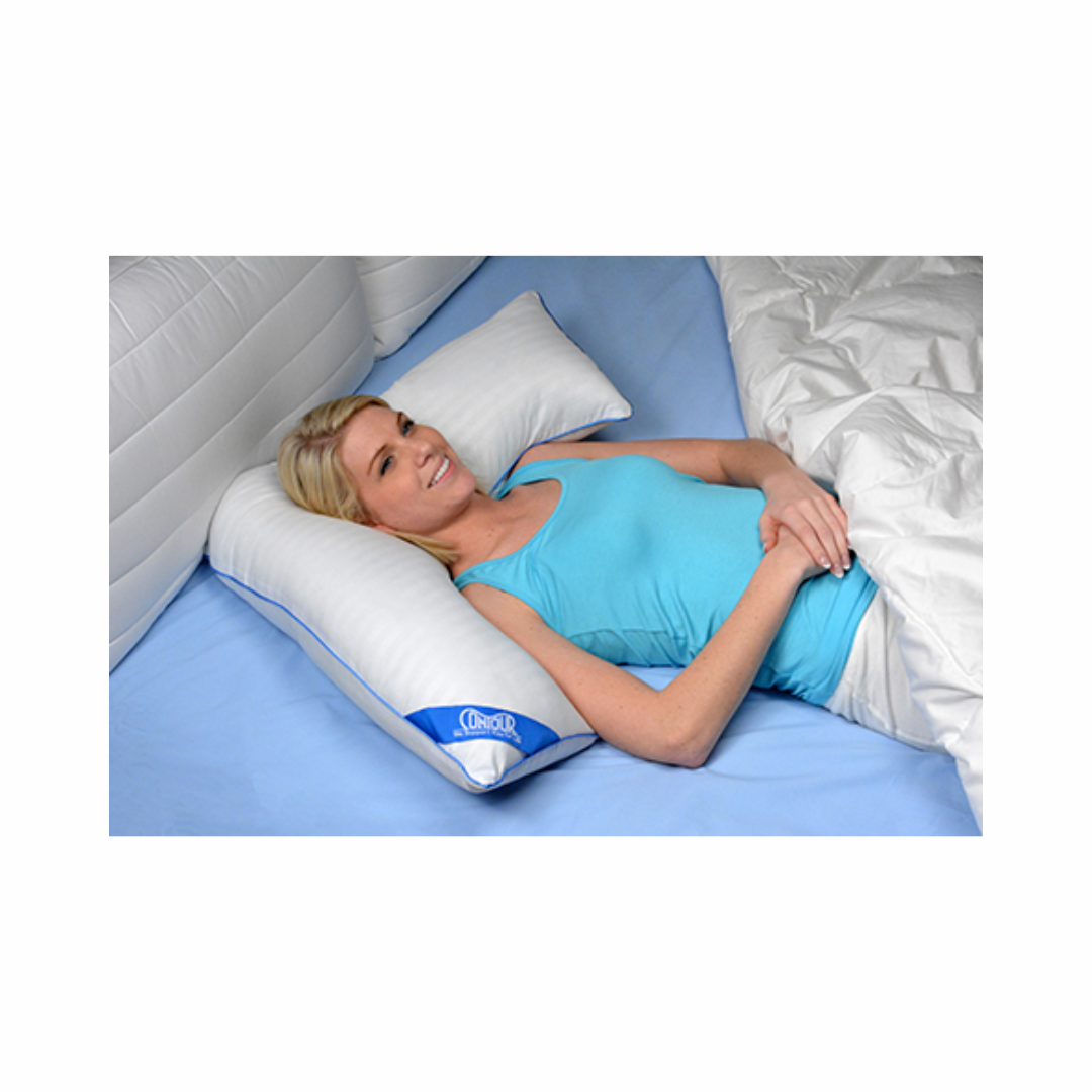 L-Pillow – Side Sleeping Solution for All-Night Comfort & Support (30-801R) by Contour