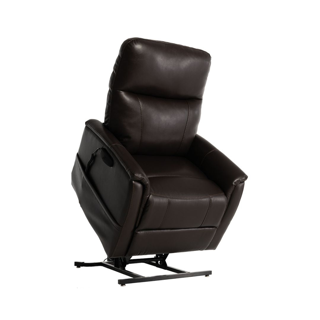 Pride Mobility Genesis Collection Lift Chairs in brown with recline