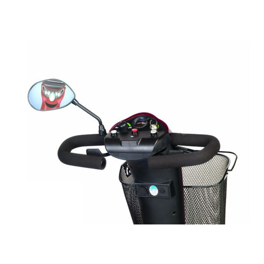 Golden Technologies Rear View Mirrors on scooter handlebars for added visibility