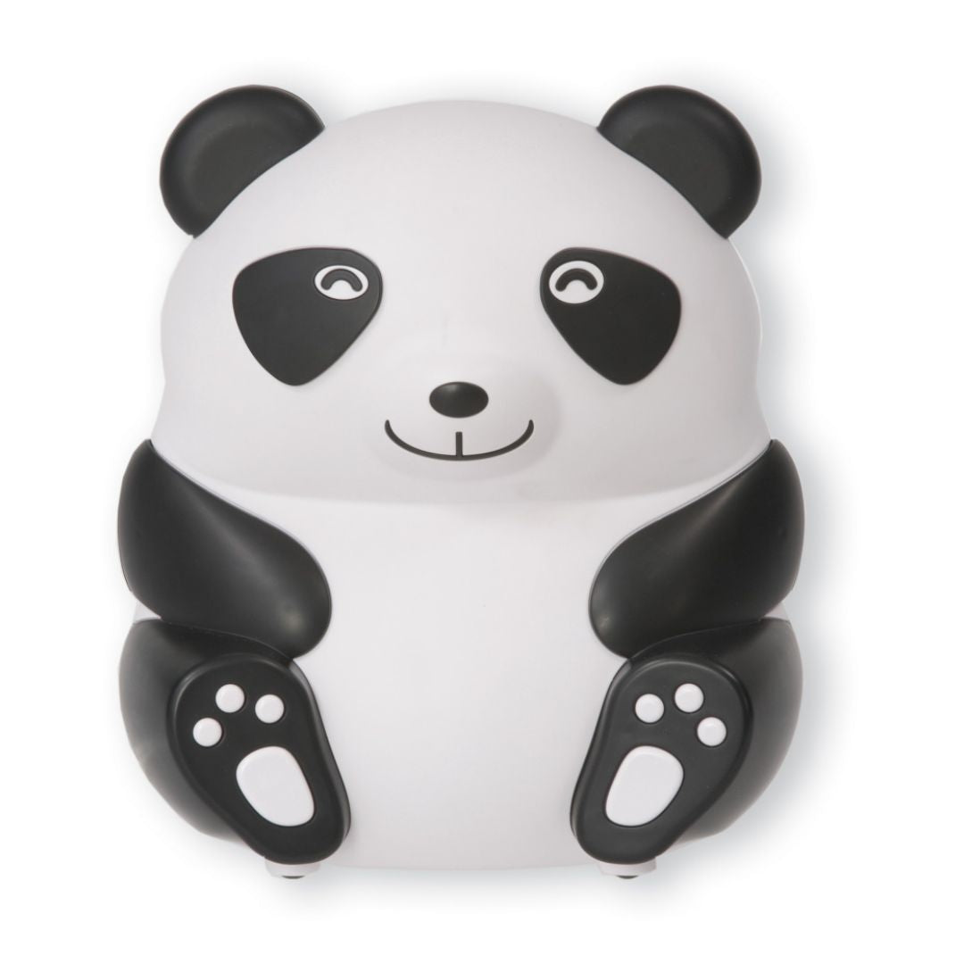 Drive Medical Panda Pediatric Compressor Nebulizer white and black panda design child friendly compact compressor for kids