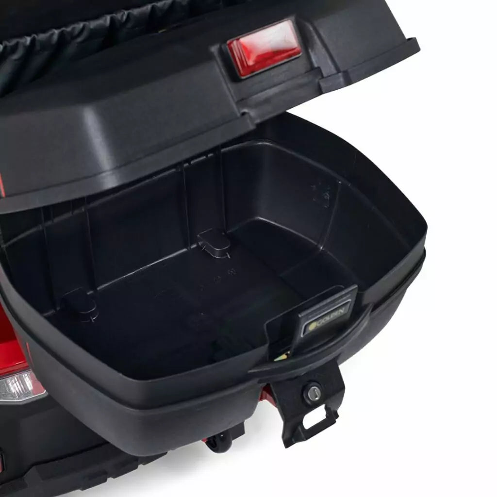 Storage compartment of the Eagle 4 Wheel Mobility Scooter, designed for mobility and convenience