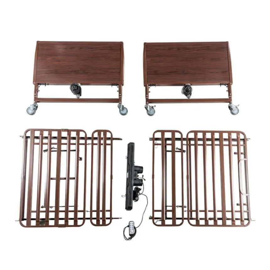 Drive Medical Full-Electric Bariatric Homecare Bed replacement parts including headboards, side rails, and remote control