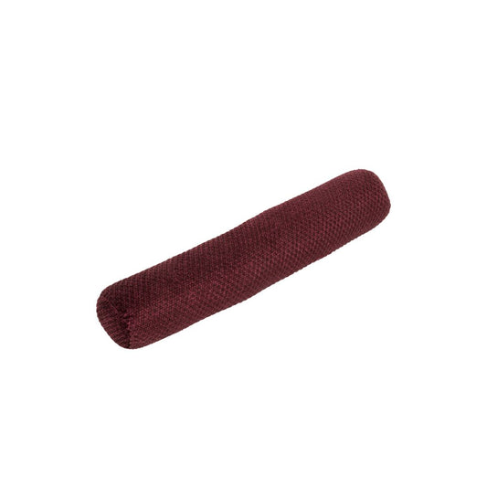 Pride Mobility burgundy lumbar pillow with textured fabric for lower back support