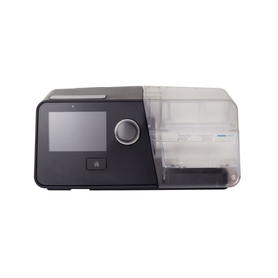 React Health Luna G3 sleep apnea machine with digital display and clear water chamber