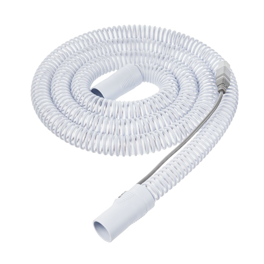 React Health Luna G3 Integrated Heated Tubing coiled white respiratory breathing hose