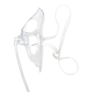 Medline Oxy2Mask Oxygen Masks OM11258ML clear adult oxygen mask with tubing and adjustable head strap