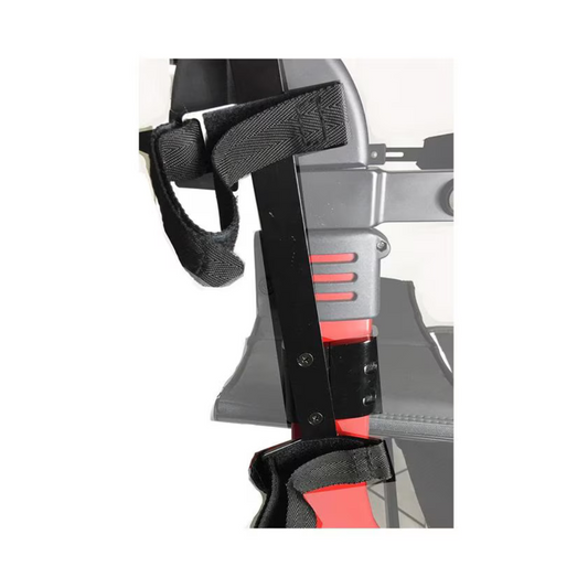 RHYTHM HEALTHCARE adjustable Oxygen Tank Holder with secure black straps on mobility equipment