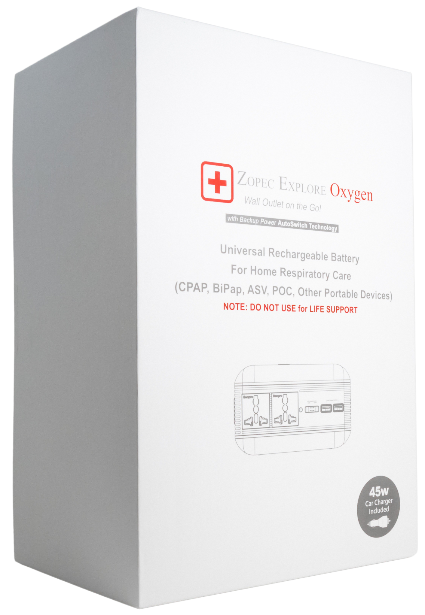 EXPLORE Oxygen CPAP/BPAP Home UPS Backup Battery By Zopec