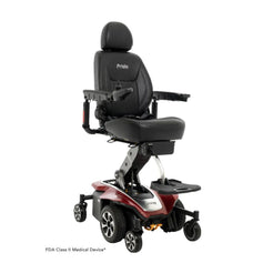 Pride Jazzy Air 2 Elevating Power Chair by Pride Mobility with black padded & adjustable seat and adjustable armrests