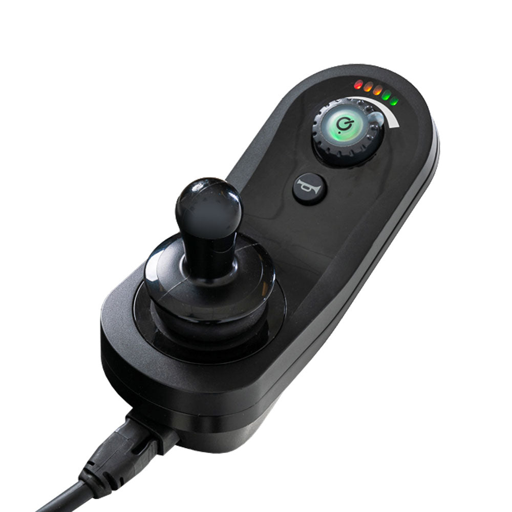 Pride Jazzy EVO 614 HD joystick controller with speed dial and horn button in black