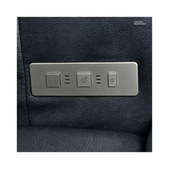 Control panel with buttons on Pride Mobility VivaLift Ultra PLR4955M chair for lift and heating features