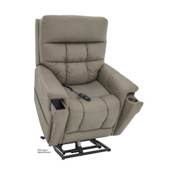 Pride Mobility VivaLift Ultra PLR4955M beige power lift recliner chair with remote control and cup holder