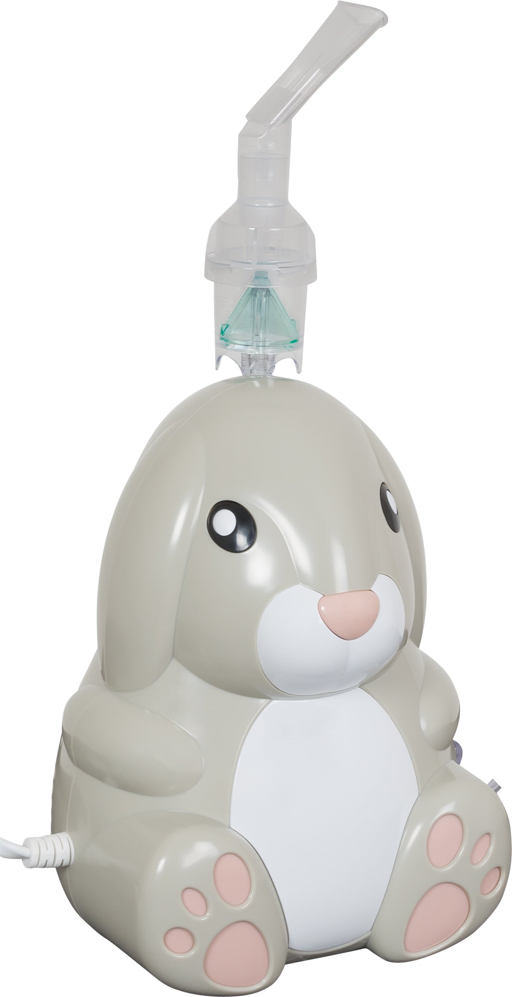 Roscoe Bunny Pediatric Nebulizer by Compass Health Brands gray bunny-shaped nebulizer for kids