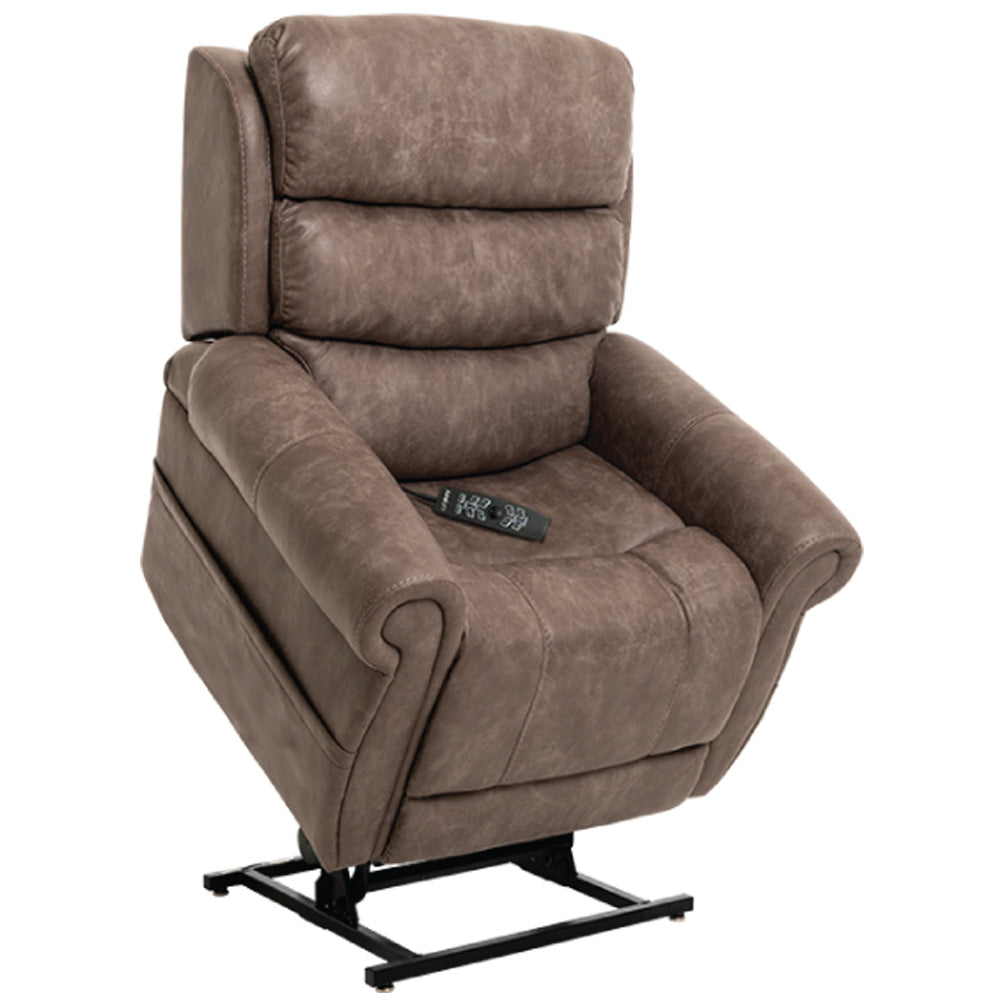 Pride Mobility VivaLift Tranquil 2 PLR935LT brown lift recliner chair with remote control