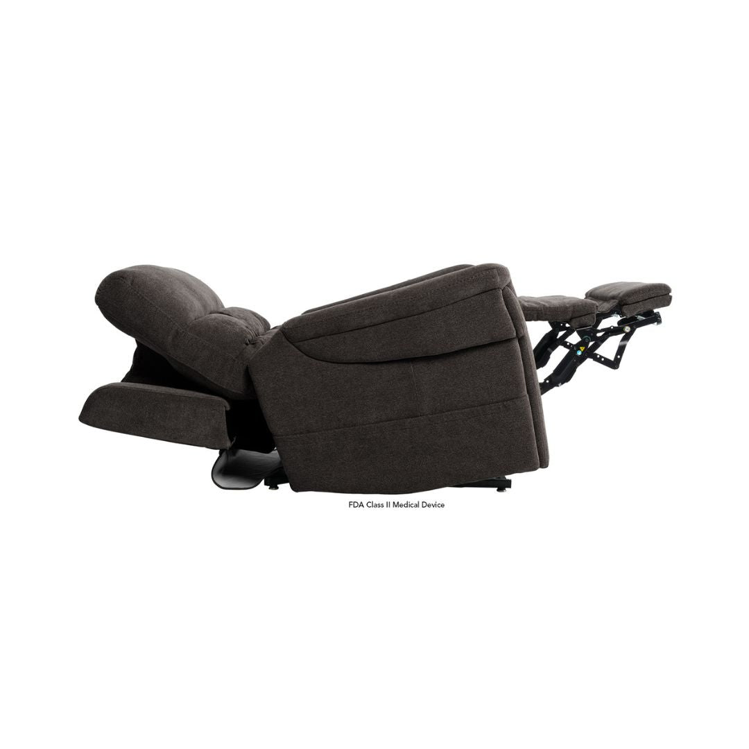 Pride Mobility VivaLift Ultra PLR4955L dark gray power lift recliner chair fully reclined
