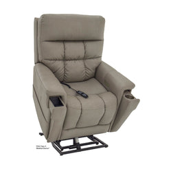 Pride Mobility VivaLift Ultra PLR4955L beige power lift recliner chair with remote and cup holder