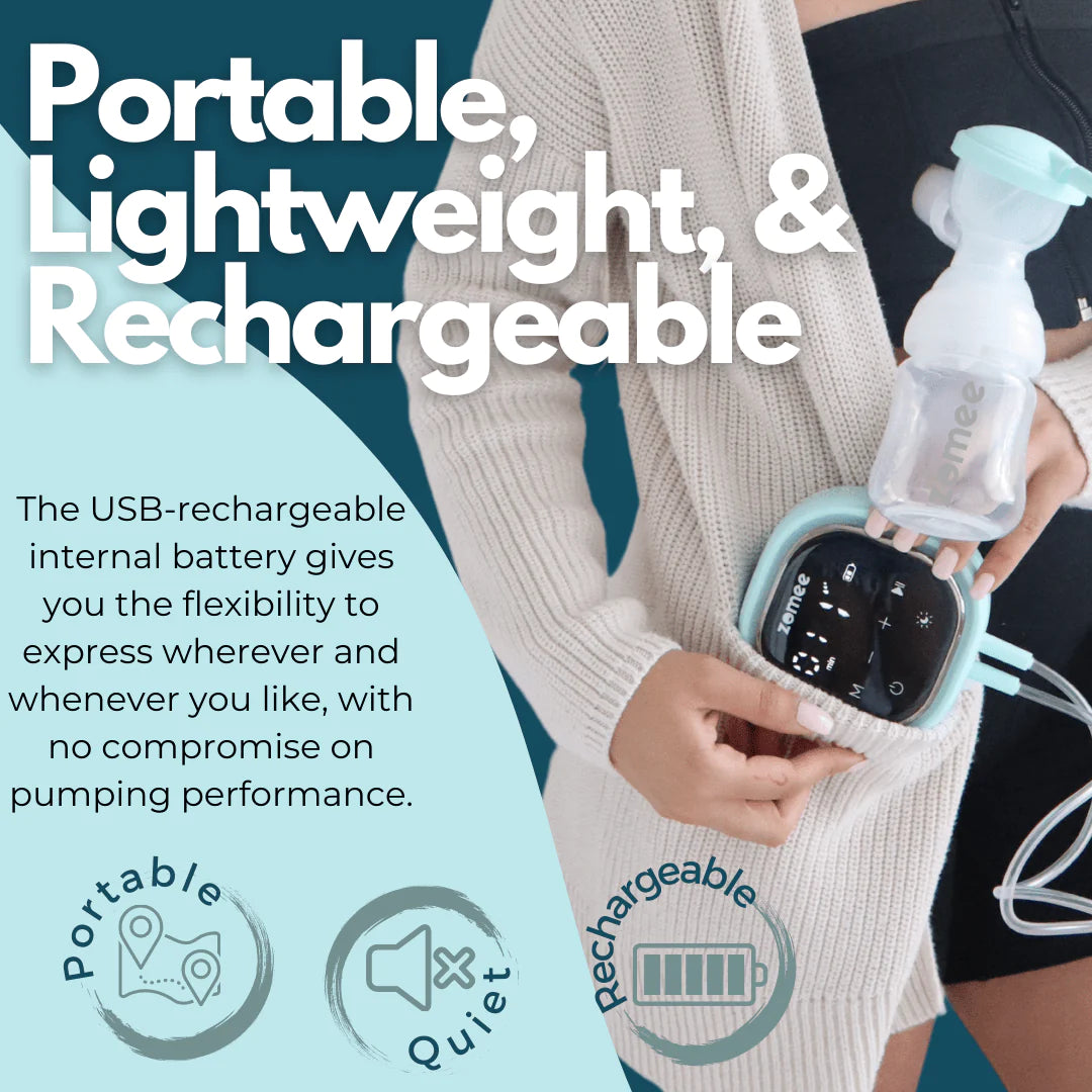 Z2 Double Electric Breast Pump with USB-rechargeable battery for convenient pumping anywhere