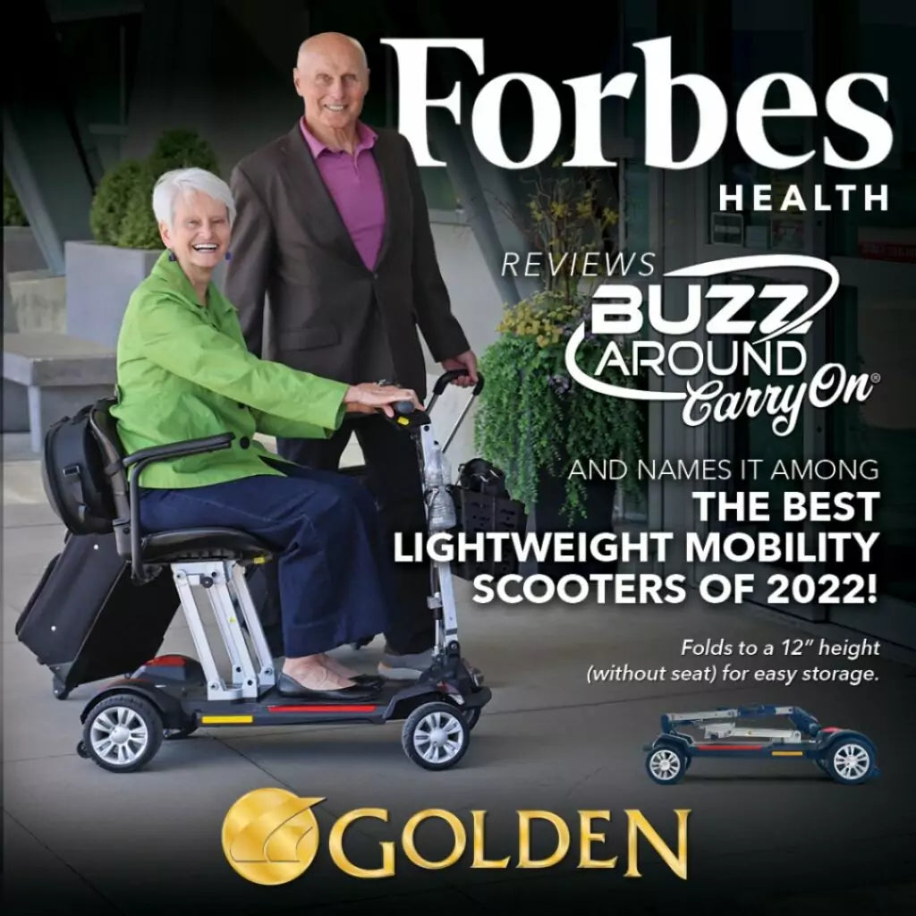 Buzzaround CarryOn Fold-Flat Scooter (GB120) By Golden