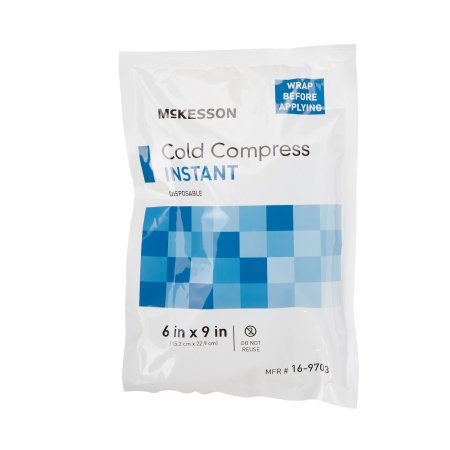 McKesson Instant Cold Pack General Purpose 6 x 9 Inch Plastic / Calcium Ammonium Nitrate / Water Disposable
