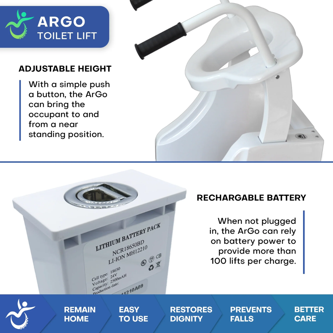 ArGo Electric Toilet Lift (MP-P03) By Mobile Patient Lift