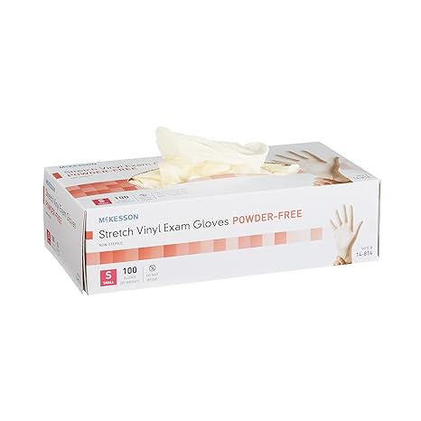 McKesson Stretch Vinyl Exam Gloves Non-Sterile Powder-Free