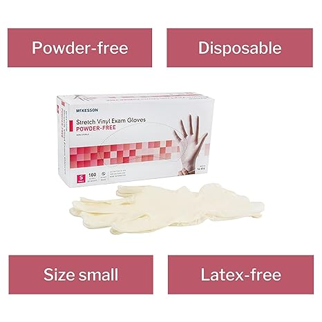 McKesson Stretch Vinyl Exam Gloves Non-Sterile Powder-Free