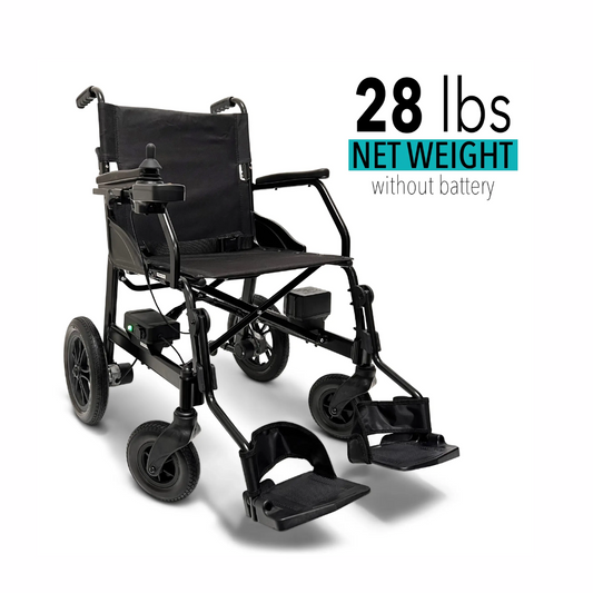 X-lite Ultra Lightweight Foldable Electric Wheelchair for Travel By ComfyGo Mobility