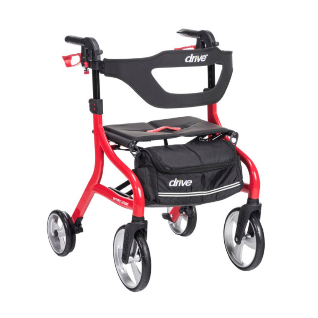 Nitro Sprint Foldable Rollator Walker With Seat (RTL-102662BL) By Drive