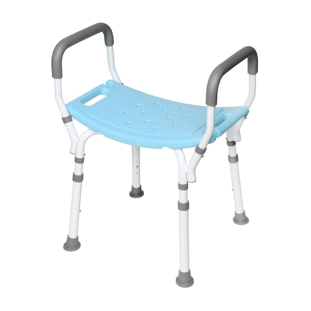 Premium Shower Chair with Back and Padded Arms (B2250) By Liflestyle